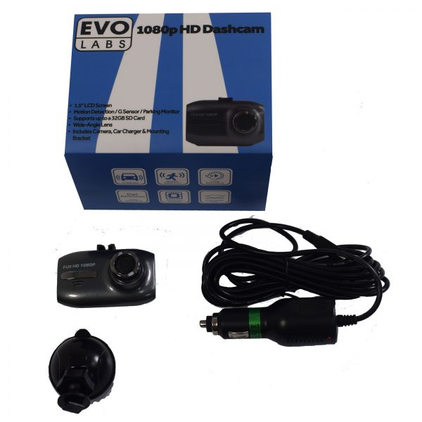 Evo Labs C200 1080p Full HD Dashcam With Motion detection Includes Suction Mount - Image 3